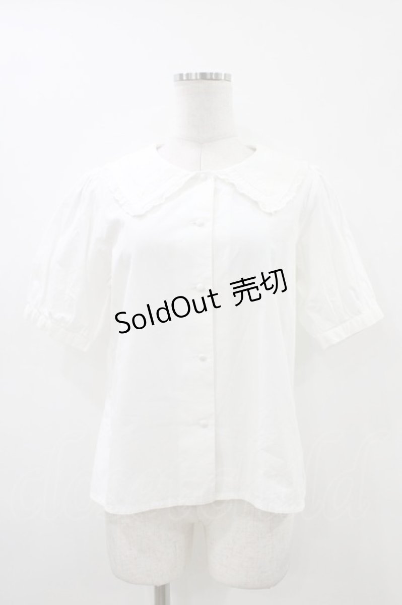 画像1: Fi.n.t  / コットンレース使いビッグカラーブラウス Free OFFWHITE H-26-05-18-1057-LO-BL-NS-ZH (1)
