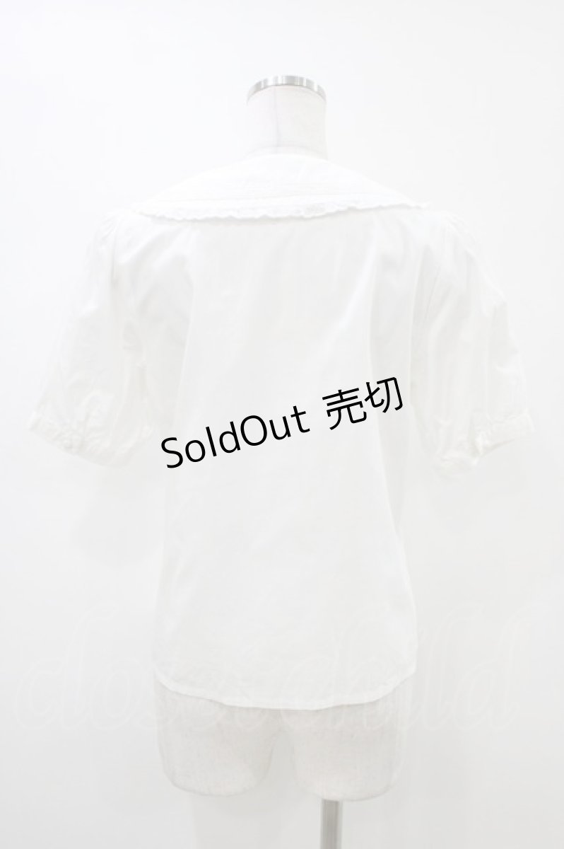 画像2: Fi.n.t  / コットンレース使いビッグカラーブラウス Free OFFWHITE H-26-05-18-1057-LO-BL-NS-ZH (2)