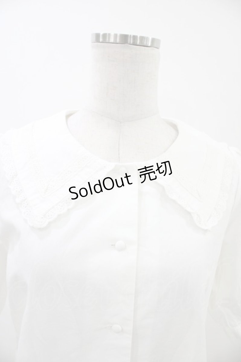 画像3: Fi.n.t  / コットンレース使いビッグカラーブラウス Free OFFWHITE H-26-05-18-1057-LO-BL-NS-ZH (3)