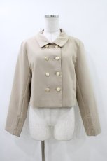 画像1: Fi.n.t / チェーンステッチ使いダブル釦ショートジャケット Free BEIGE H-26-05-18-1058-CA-JA-NS-ZH (1)