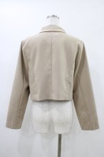 画像2: Fi.n.t / チェーンステッチ使いダブル釦ショートジャケット Free BEIGE H-26-05-18-1058-CA-JA-NS-ZH (2)
