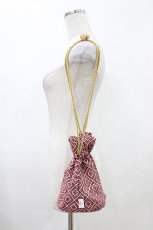 画像1: LEBECCA boutique / 巾着バッグ - ワイン H-26-05-18-1018-EL-BG-NS-ZH (1)