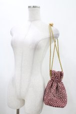 画像2: LEBECCA boutique / 巾着バッグ - ワイン H-26-05-18-1018-EL-BG-NS-ZH (2)