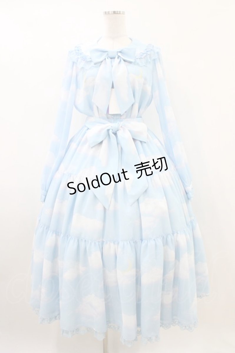 画像1: Angelic Pretty / Misty Skyブラウス&ティアードスカートSet Free サックス H-26-05-18-1020-AP-OP-NS-ZH (1)