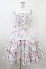 画像1: metamorphose / 【プラスサイズ】シャーロットティアードジャンパースカート プラスサイズ ミント H-26-05-18-1027-ME-OP-NS-ZH (1)