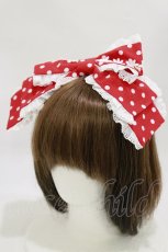 画像2: Angelic Pretty / ハミングリボンカチューシャ  レッド H-26-05-18-018-AP-AC-NS-ZH (2)