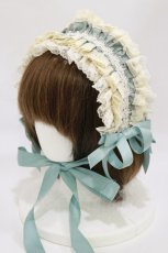 画像1: Hoshibako Works / リリアンヌ姉妹ヘッドドレス 約 40cm ミント H-26-05-18-023-LO-AC-NS-ZH (1)