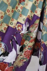 画像4: metamorphose / 百花繚乱〜まほろばの舞〜着物風羽織り Free 緑青×紫 H-26-05-18-035-ME-JA-NS-ZH (4)