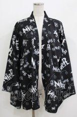 画像1: NieR Clothing / プリント着物袖羽織 F 黒 H-26-05-19-028-PU-TO-KB-ZH (1)