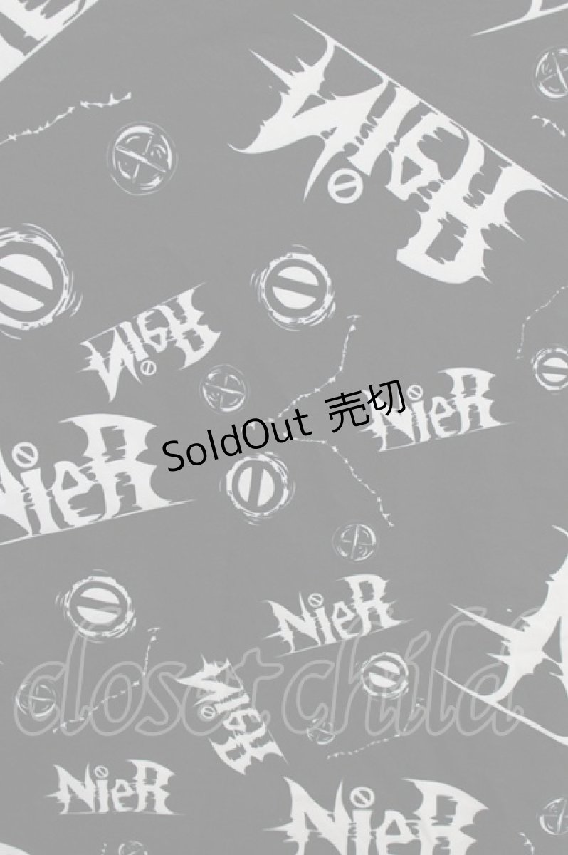 画像4: NieR Clothing / プリント着物袖羽織 F 黒 H-26-05-19-028-PU-TO-KB-ZH (4)