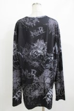 画像3: NieR Clothing / プリントLONG CUTSEW  ブラック×グレー H-26-05-19-031-PU-TO-KB-ZH (3)