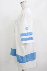 画像2: KRY CLOTHING / 「ICE」 オーバーサイズトップス  ホワイト×ブルー H-26-05-19-036-PU-TO-KB-ZH (2)