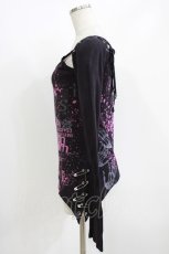 画像2: h.ANARCHY / 縫合アシメカットソー  パープル H-26-05-19-043-HN-TO-KB-ZH (2)