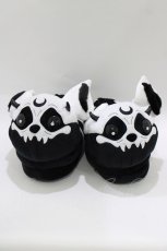 画像1: KILL STAR / Vampire Batbone Slippers SM ブラック×ホワイト H-26-05-19-059-PU-SH-KB-ZH (1)