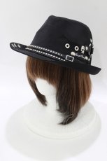 画像1: SEX POT ReVeNGe / スタッズベルトハット  ブラック H-26-05-19-060-SP-AC-KB-ZH (1)