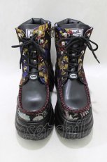 画像1: YOSUKE / 厚底レースアップシューズ 26cm ブラックジャガード H-26-05-19-061-PU-SH-KB-ZH (1)