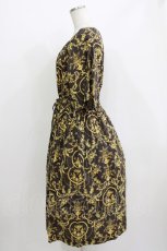画像2: Jane Marple Dans Le Salon / Marie Antoinette drawstring sleeve dress M ブラウン H-26-05-19-009-JM-OP-AK-ZH (2)