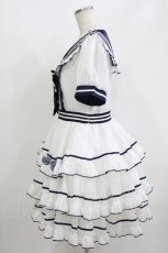 画像2: To Alice / マリンキャットセーラーティアードワンピース M オフ/ネイビー H-26-05-20-028-LO-SK-NS-ZH (2)