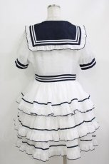 画像3: To Alice / マリンキャットセーラーティアードワンピース M オフ/ネイビー H-26-05-20-028-LO-SK-NS-ZH (3)