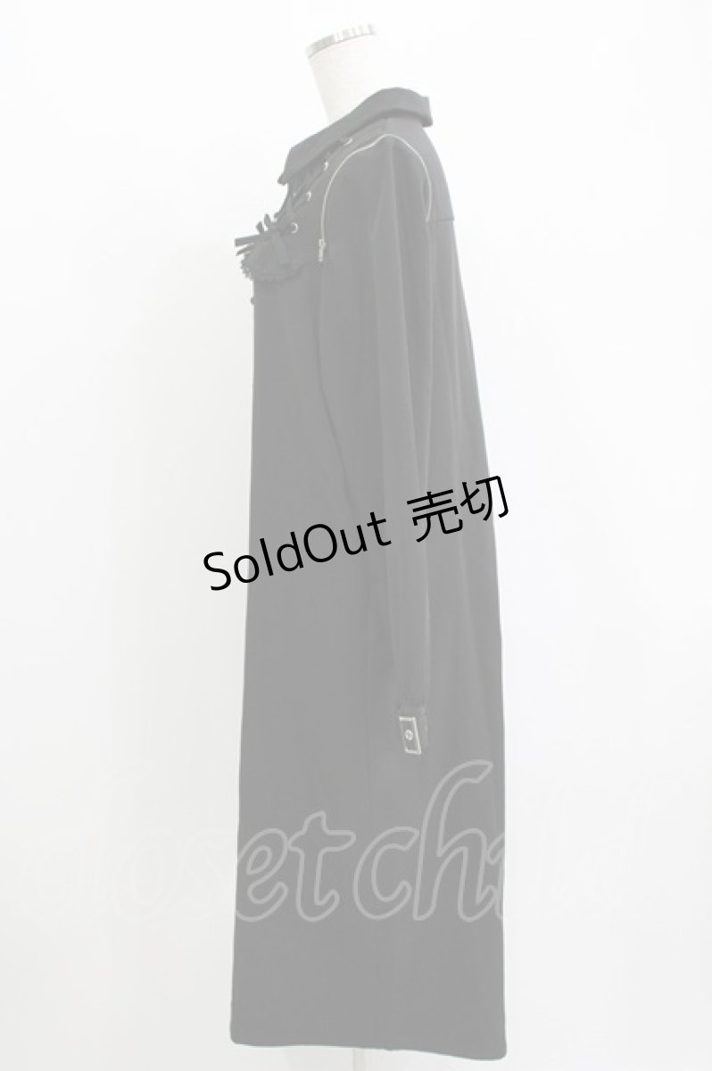 画像2: DearMyLove / レースアップ オフショルジップワンピース LL/ロング ブラック H-26-05-20-033-GO-BL-NS-ZH (2)