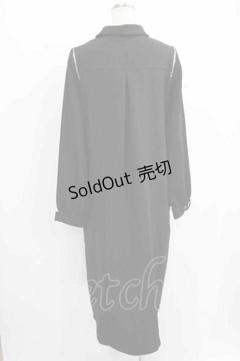 画像3: DearMyLove / レースアップ オフショルジップワンピース LL/ロング ブラック H-26-05-20-033-GO-BL-NS-ZH (3)