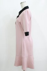 画像2: pium / フェミニンペプラムワンピース M ピンク H-26-05-20-034-LO-OP-NS-ZH (2)