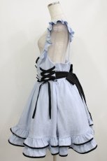 画像2: To Alice / 肩フリルジャンパースカート L サックス H-26-05-20-004-LO-OP-NS-ZH (2)