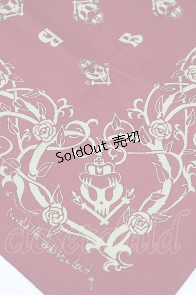 画像2: BABY,THE STARS SHINE BRIGHT / Skull Queen大判ハンカチ  ワイン H-26-05-20-1001-BA-ZA-NS-ZH (2)