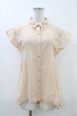 画像1: LIZ LISA / スタッズブラウス 0 ベージュ H-26-05-20-1059-LO-BL-NS-ZH (1)