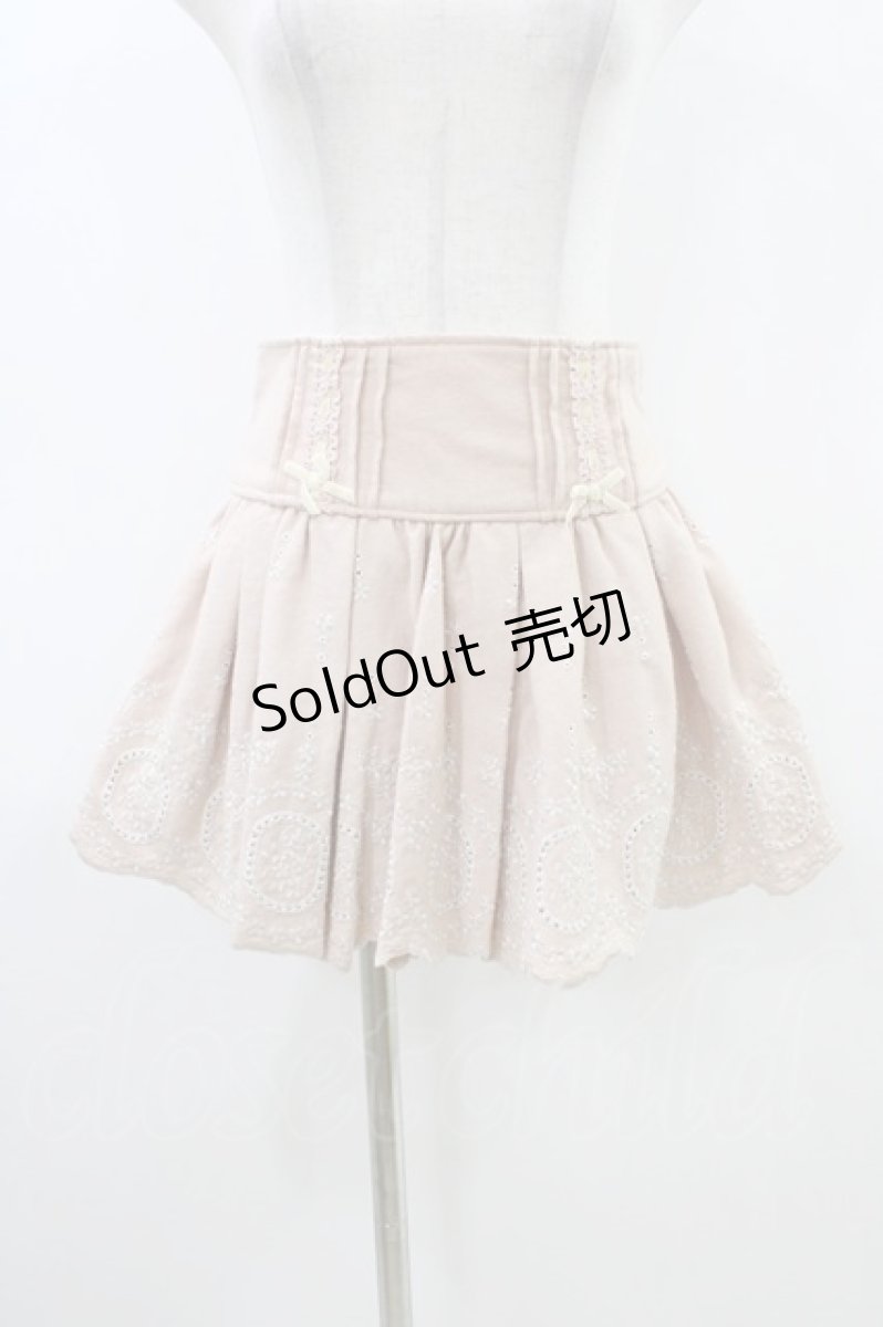 画像1: LIZ LISA / 刺繍スカパン 0 ピンク H-26-05-20-1013-LO-SK-NS-ZH (1)