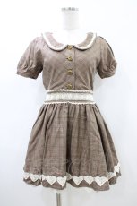 画像1: LIZ LISA / ハートレースチェックワンピース 0 ブラウン H-26-05-20-1022-LO-OP-NS-ZH (1)