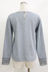 画像2: axes femme / モチーフレースジャガードカットプルオーバー M ブルー H-26-05-20-058-AX-TO-NS-ZH (2)