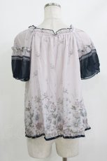 画像2: axes femme / アネモネ柄パイピングブラウス M ラベンダー H-26-05-20-063-AX-BL-NS-ZH (2)