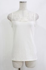 画像1: axes femme / 繊細レースタンク M 白 H-26-05-20-071-AX-TO-NS-ZH (1)