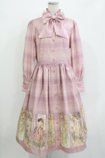 画像1: Innocent World / ミュシャスタンドカラードレス L/107cm丈 ピンク H-26-05-20-009-IW-OP-NS-ZH (1)