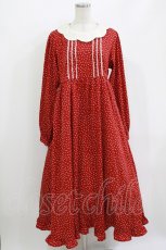 画像1: m petit by misako / マロンクリーム/ドットワンピース L レッド H-26-05-20-014-LO-OP-NS-ZH (1)