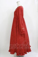 画像2: m petit by misako / マロンクリーム/ドットワンピース L レッド H-26-05-20-014-LO-OP-NS-ZH (2)