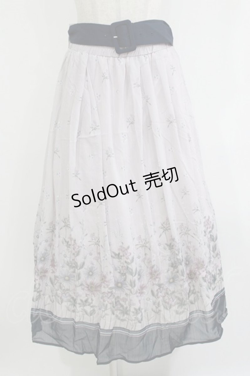画像1: axes femme / アネモネ柄パイピングスカート M ラベンダー H-26-05-20-018-AX-SK-NS-ZH (1)