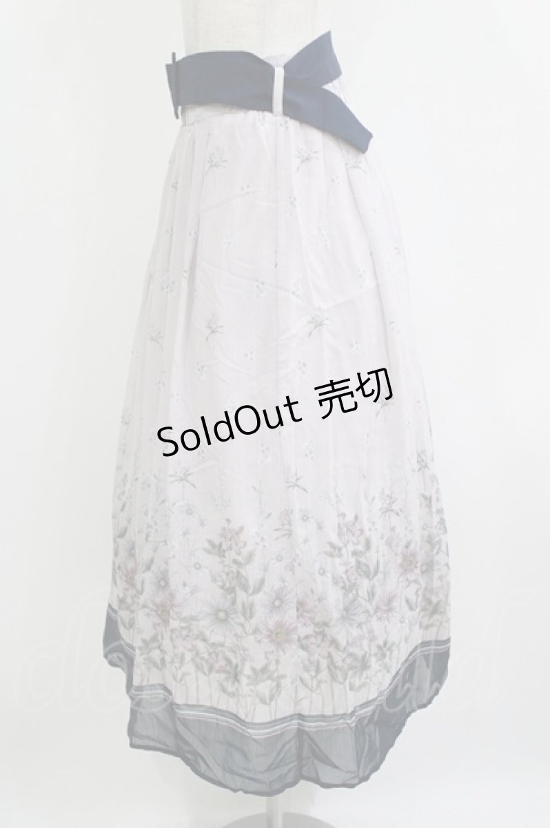 画像2: axes femme / アネモネ柄パイピングスカート M ラベンダー H-26-05-20-018-AX-SK-NS-ZH (2)