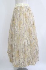 画像2: axes femme / ミモザ刺繍チュールロングスカート M イエロー H-26-05-20-020-AX-SK-NS-ZH (2)