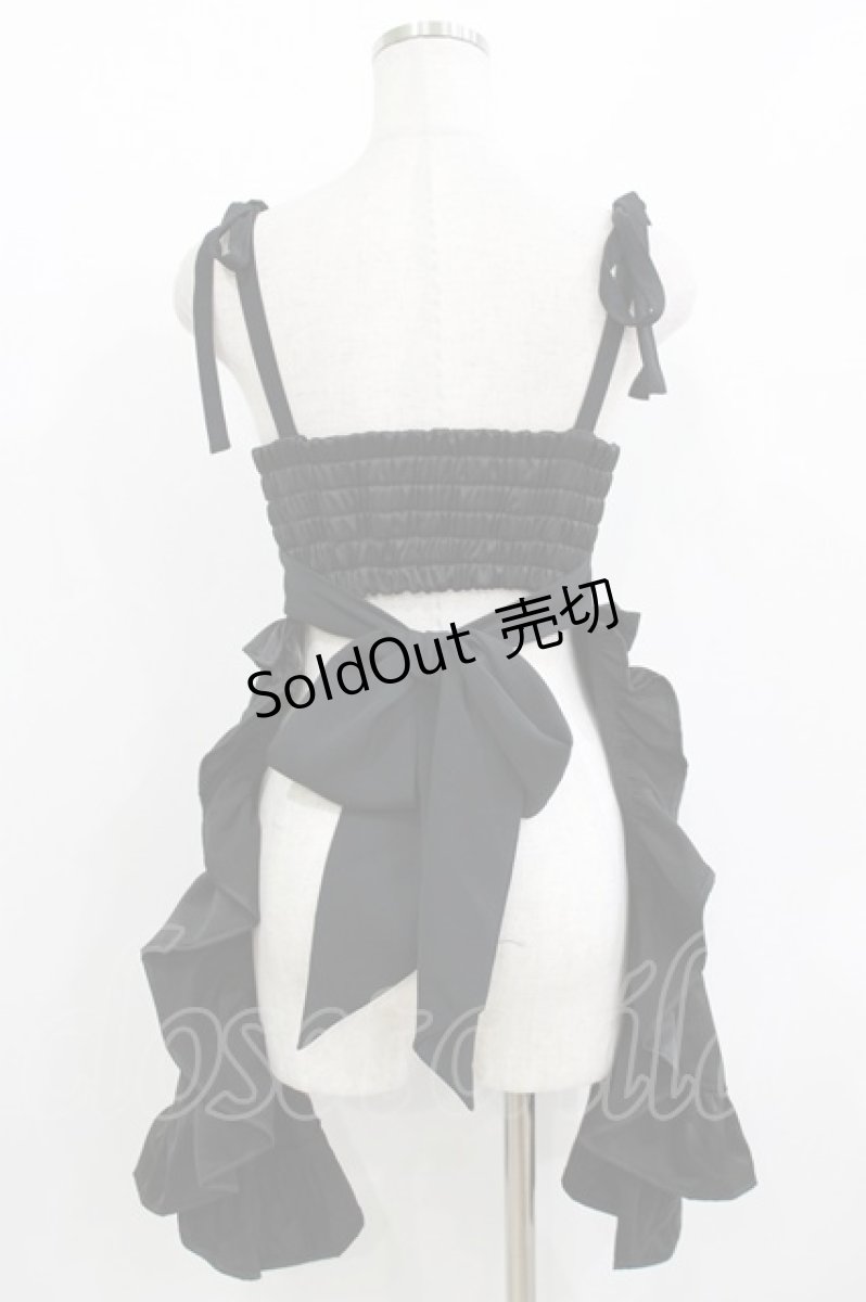 画像3: AVENCHUMU / Zip heart ＆ chain ruffle gilet FREE 黒 H-26-05-21-032-LO-TO-AK-ZH (3)