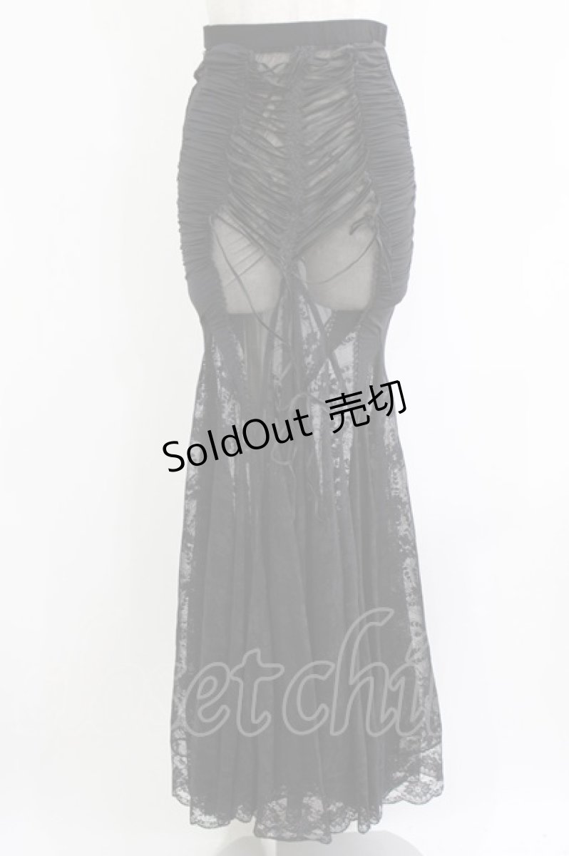 画像1: PUNK RAVE / シアーシャーリングシースルーマーメイドスカート XS-S 黒 H-26-05-21-034-PU-SK-AK-ZH (1)