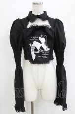 画像1: AVENCHUMU / Flare sleeve coffin print blouse F 黒 H-26-05-21-040-LO-TO-AK-ZH (1)