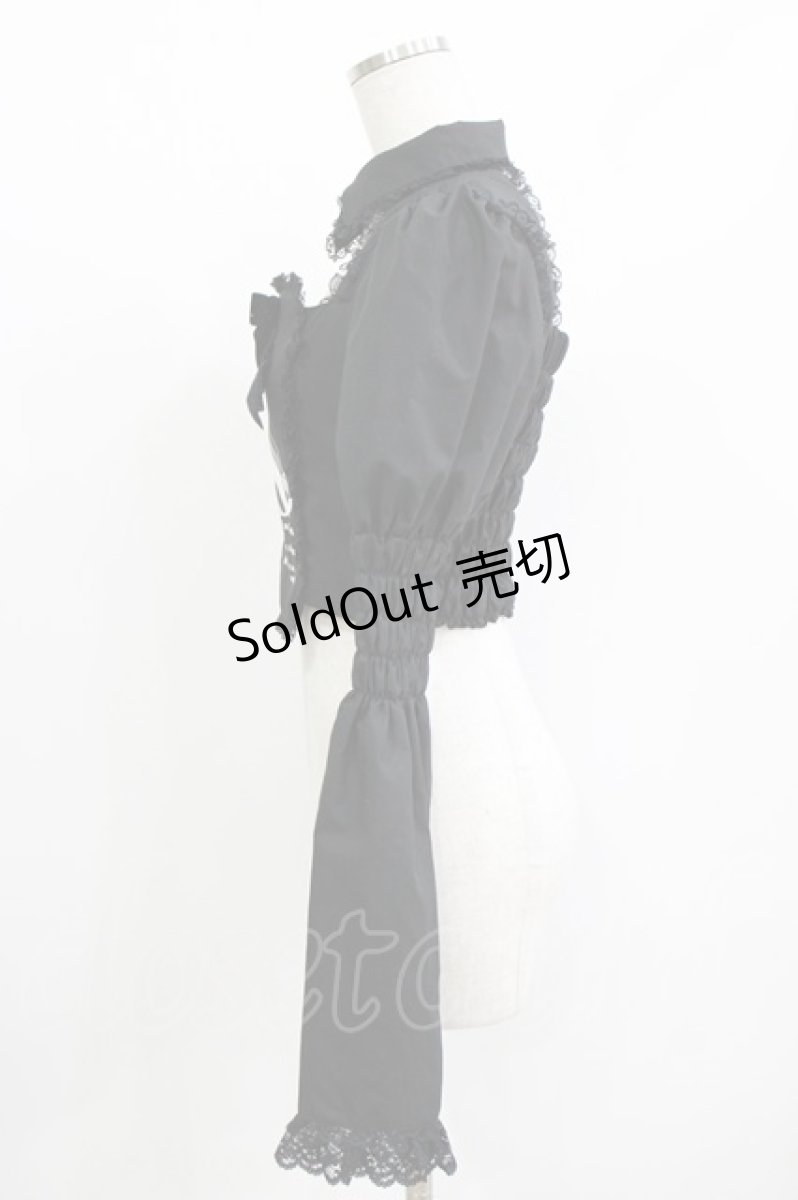 画像2: AVENCHUMU / Flare sleeve coffin print blouse F 黒 H-26-05-21-040-LO-TO-AK-ZH (2)