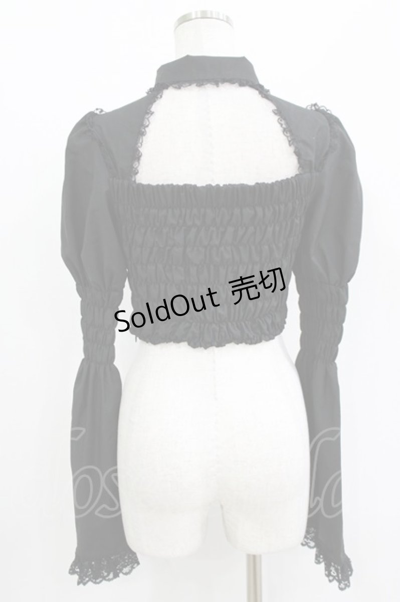 画像3: AVENCHUMU / Flare sleeve coffin print blouse F 黒 H-26-05-21-040-LO-TO-AK-ZH (3)