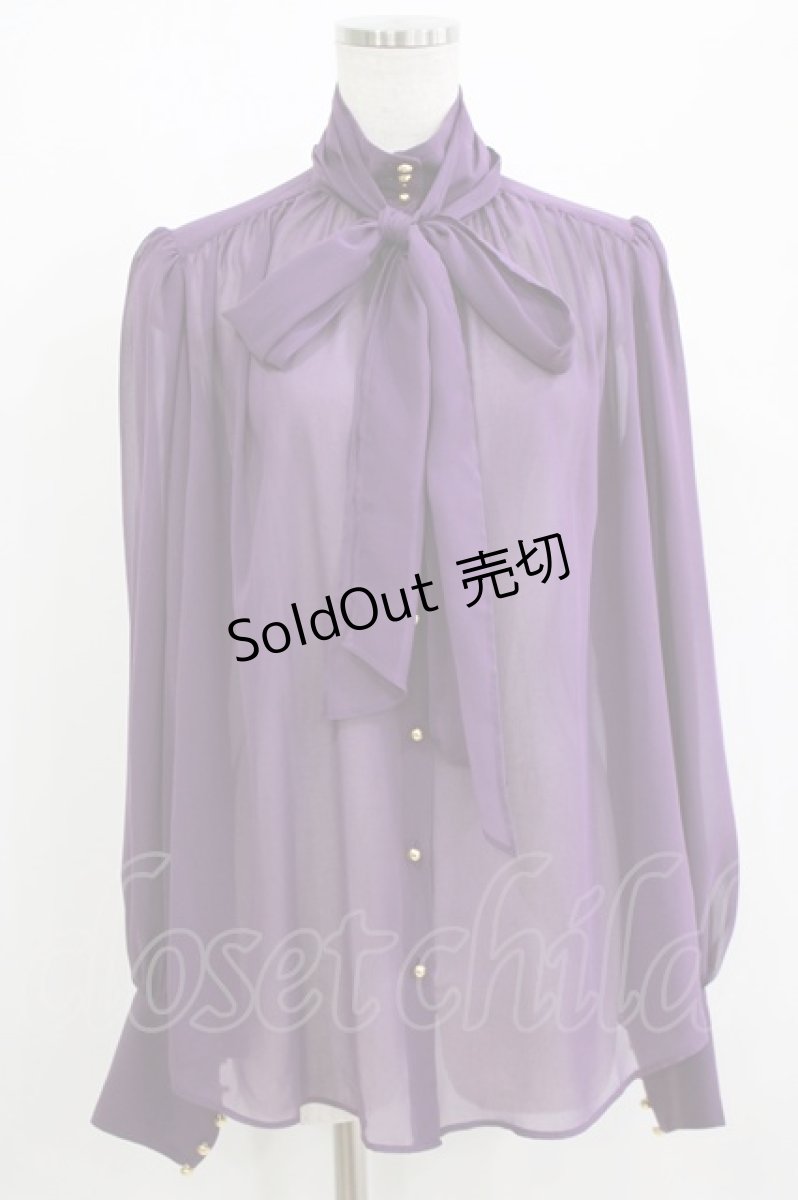 画像1: a maiden devil / Chiffon blouse  紫 H-26-05-21-041-GO-BL-AK-ZH (1)