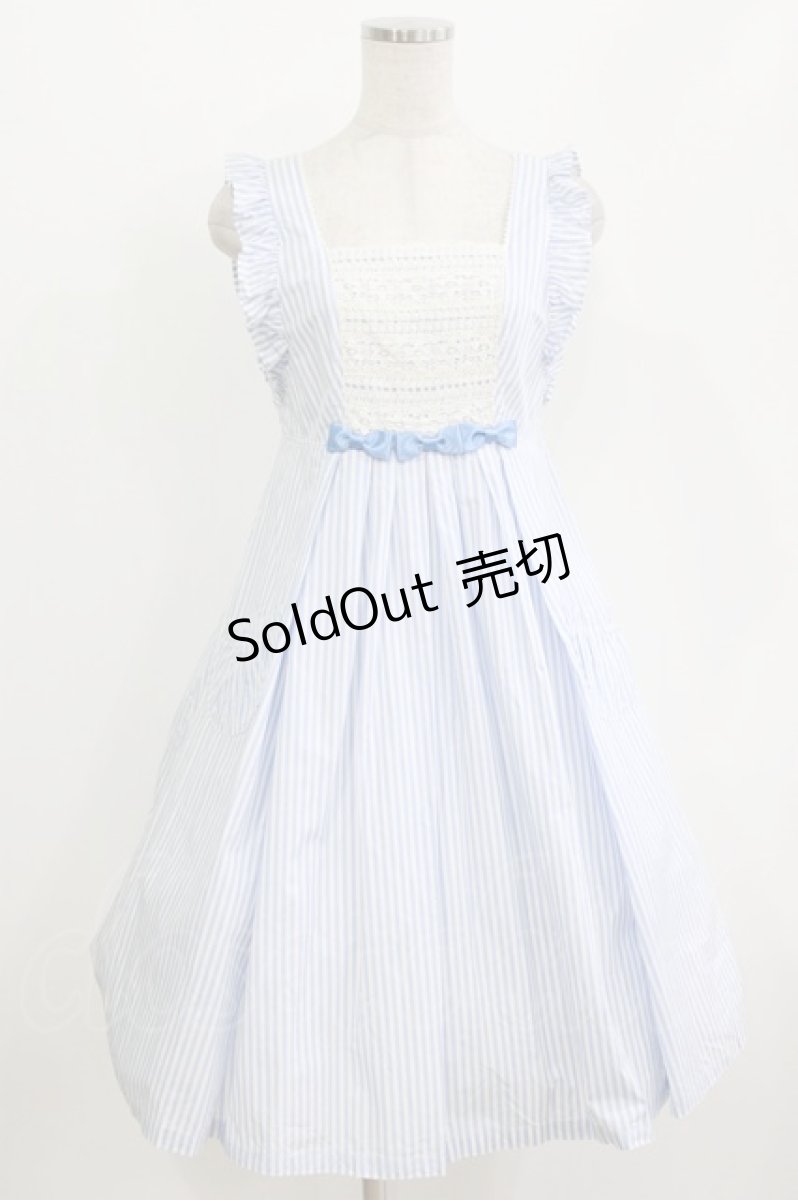 画像1: Emily Temple cute / ストライプノースリーブワンピース  サックス H-26-05-21-003-ET-OP-AK-ZH (1)