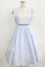 画像1: Emily Temple cute / ストライプノースリーブワンピース  サックス H-26-05-21-003-ET-OP-AK-ZH (1)