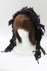 画像1: MR corset / エンジェルウィングカチューシャ  黒×紫 H-26-05-21-068-GO-AC-AK-ZH (1)