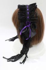 画像2: MR corset / エンジェルウィングカチューシャ  黒×紫 H-26-05-21-068-GO-AC-AK-ZH (2)